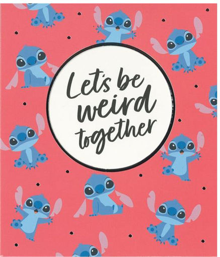 Picture of LETS BE WEIRD TOGETHER - STITCH CARD
